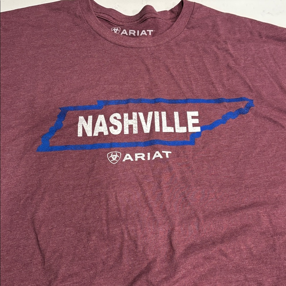 Ariat Maroon Nashville Tee, XXL